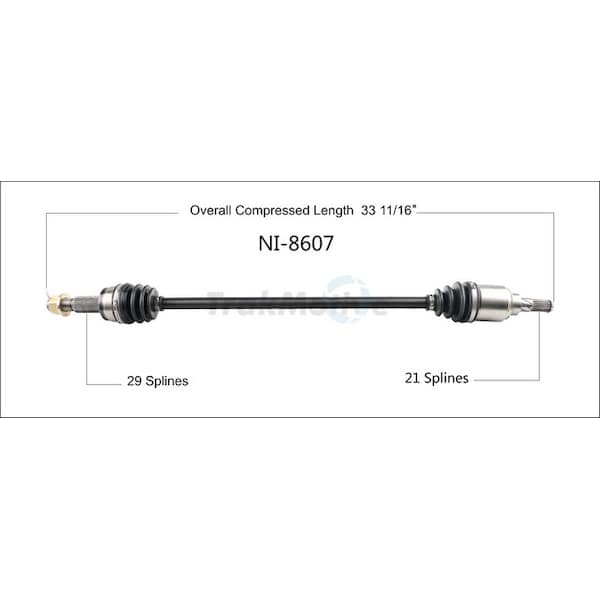 Surtrack Axle Cv Axle Shaft, Ni-8607 NI-8607 - main